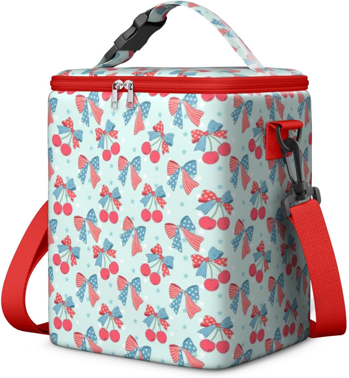 Breastmilk Cooler Bag with Ice Pack, Fits 6 Baby Bottles Up to 9 Ounce Insulated Baby Bottle Bag, Breast Milk Cooler on The go with Strap, Bottle Storage Bag for Nursing Mom Daycare