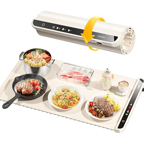 Warming Mat for Food,Food Warming Mat,Electric Warming Tray for Buffets Party and Home Daily Use,Heating Fastly in 10s,Portable Design,Timed Function for Your Family.