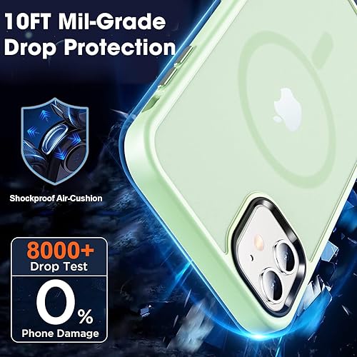 Vista 505 de MOCCA - Funda magnética resistente para iPhone 11 de 6.1 pulgadas, compatible con MagSafe, protector de pantalla de vidrio + protector de lente