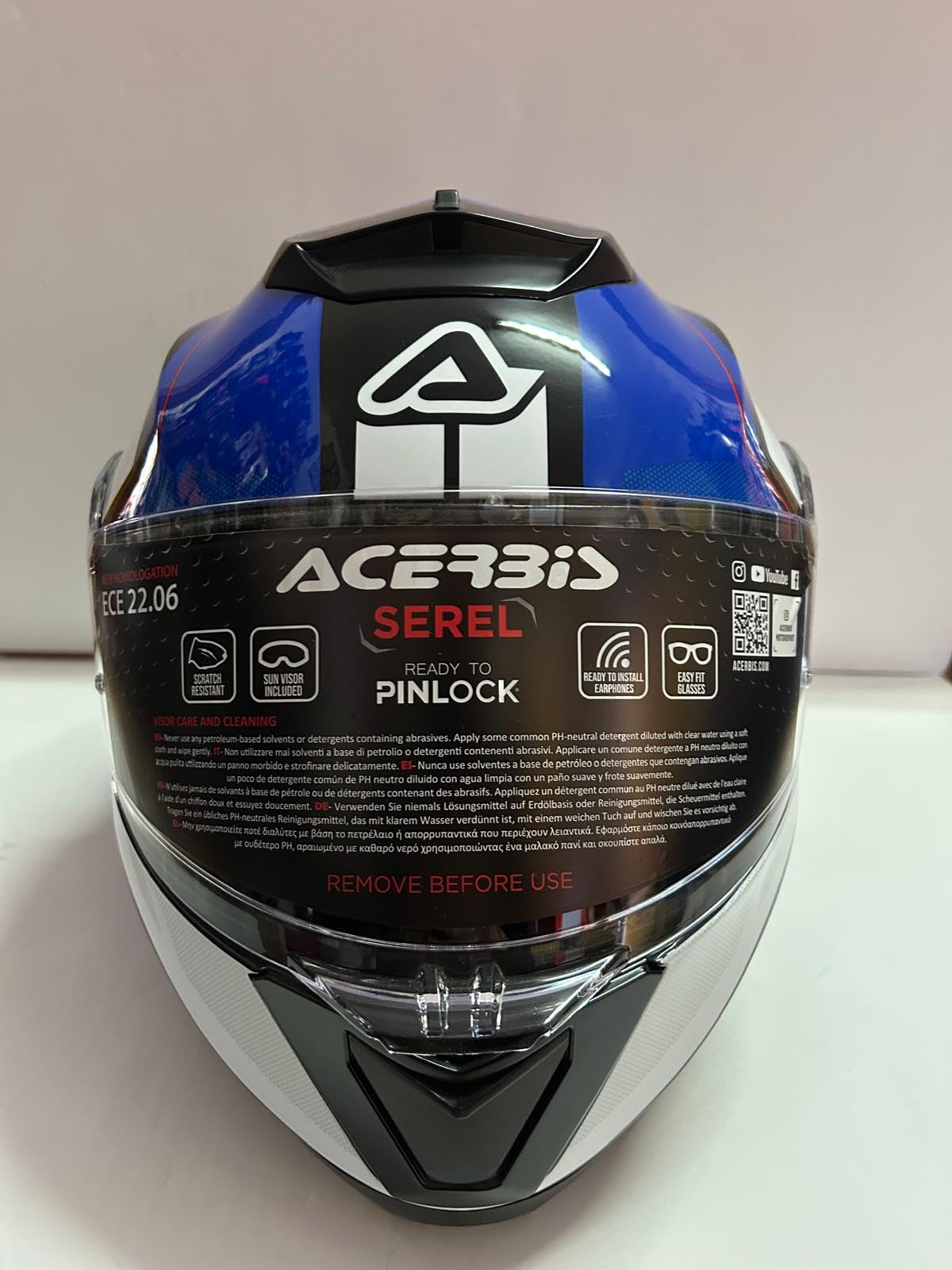 ACERBIS CASCO SEREL 2206 BLU/BIANCO S