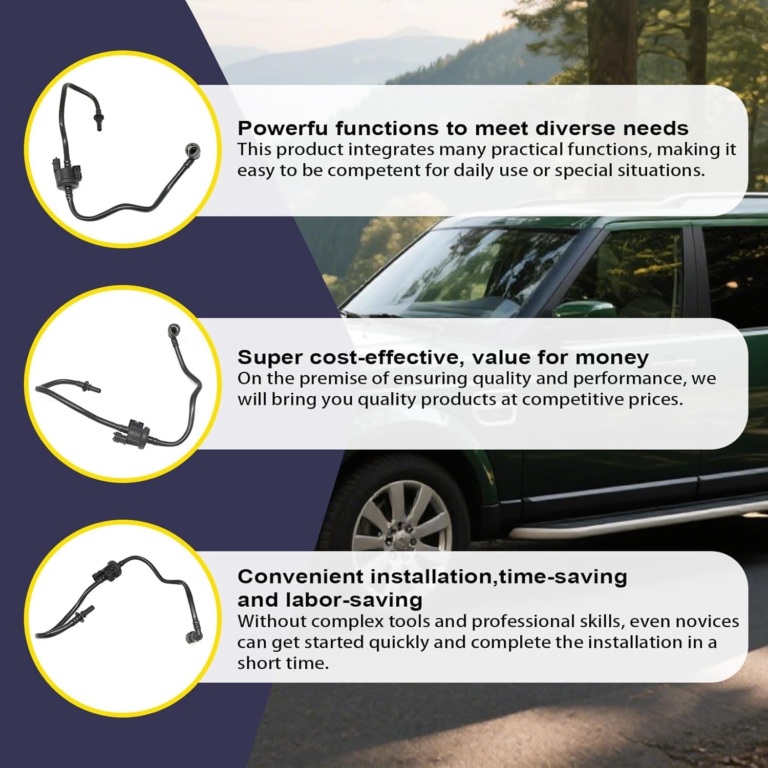 1 Pc Supercharged Purge Valve Fuel Vapor R010749 LR172648 AJ811685 Fit for Land Rover Range Rover 2010-2018, Sport 2006-2018, LR4/Discovery 4 2010-2016, LR3 2005-2009