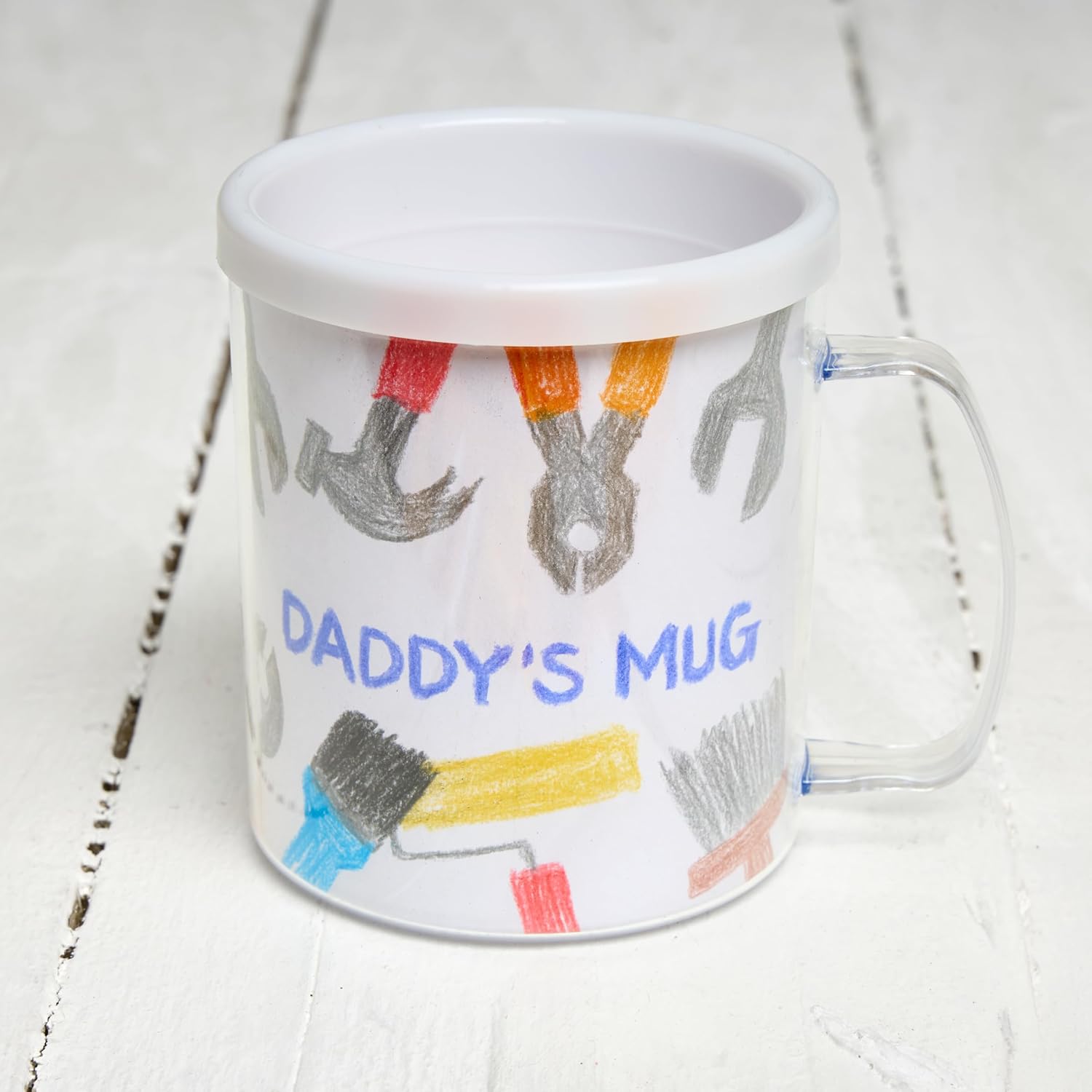 Colorations Design Your Own Travel Mugs, Pack of 12, Arts and Crafts Project, ideal craft gift, father's day, mother's day, holiday gift, grandparent's day