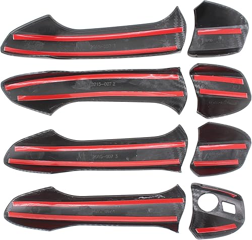 Miniatura 5 de NewYall Paquete de 4 cubiertas para manilla de puerta exterior de ABS para lado del conductor y lado derecho del conductor y del pasajero derecho