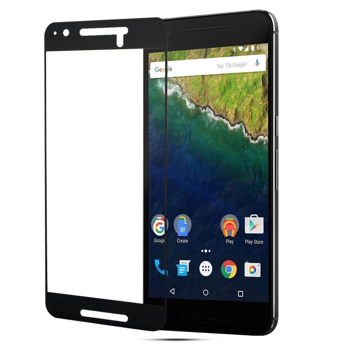 MoArmouz Full Cover Edge to Edge Google Nexus 6P Tempered Glass Screen