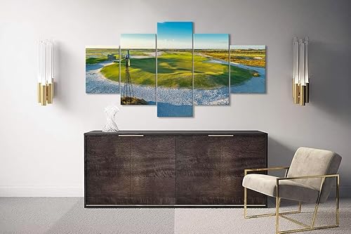 Miniatura 6 de Streamsong - Arte de pared de campo negro de noveno agujero para sala de estar, dormitorio, baño, decoración del hogar, campos de golf, pósteres