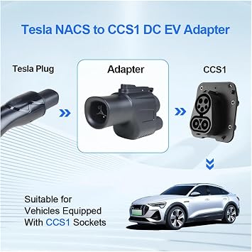 Tesla Supercharger To CCS1 Charging Adapter Max 500A 250KW NACS To CCS 1 Electric Vehicle Adapter Tesla Supercharger