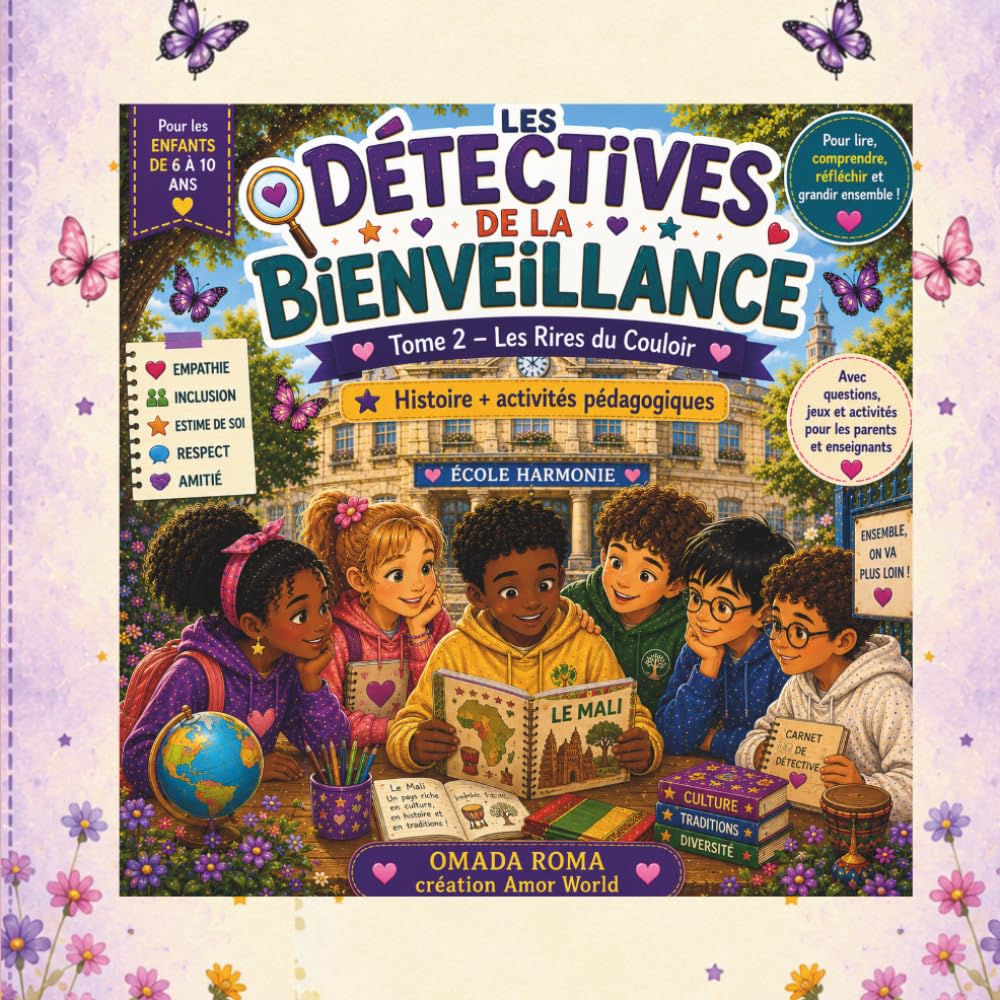 Les Détectives de la Bienveillance – Tome 2 : Les Rires du Couloir: Histoire et activités pédagogiques pour encourager l’amitié, l’ouverture aux cultures et la bienveillance
