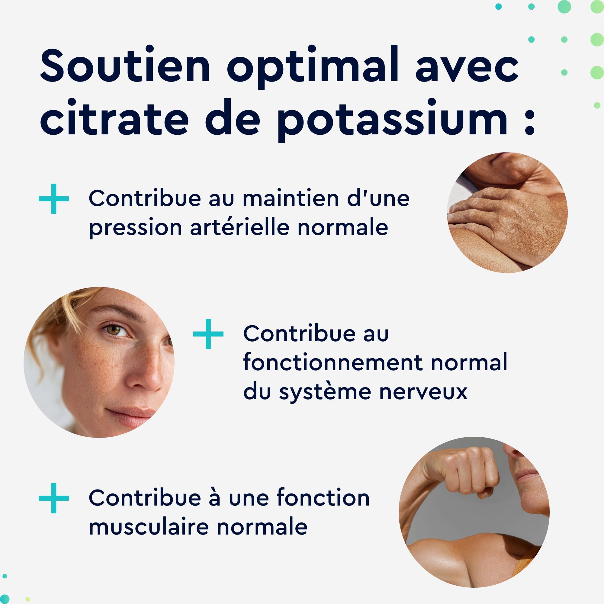Potassium 270 Gélules, Hautement Dosé + 800mg de Potassium Élémentaire, Pour la Fonction Musculaire et le Système Nerveux, 100% Citrate de Potassium, Cure pour 4 Mois, Végan et Sans Additifs