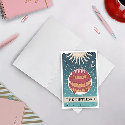 Miniatura 3 de Tarjeta de cumpleaños con temática de tarot, tarjeta de bruja, regalo temático mágico, tarjeta de felicitación de cumpleaños, tarjeta de cumpleaños