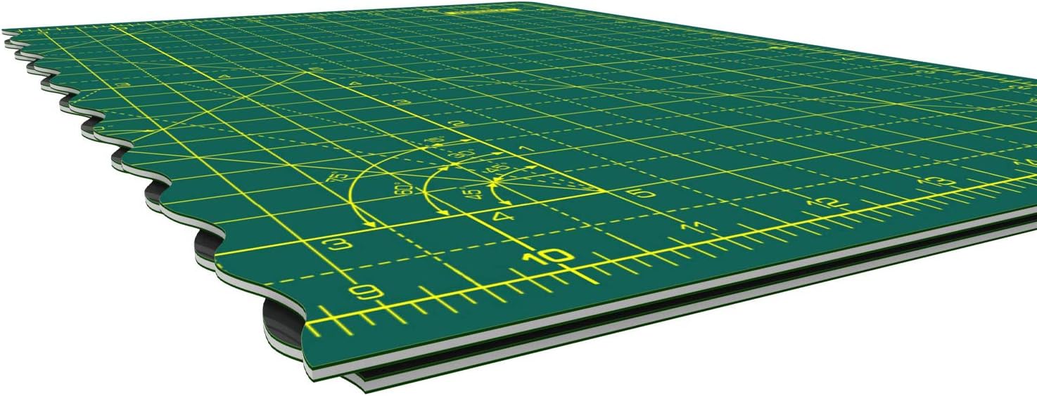Cutting Mat, Self Healing Cutting Mat, Hobby Cutting Mat, Sewing Cutting Mat, Foldable Cutting Mat Imperial 17 inch x 11 inch A3 - Green