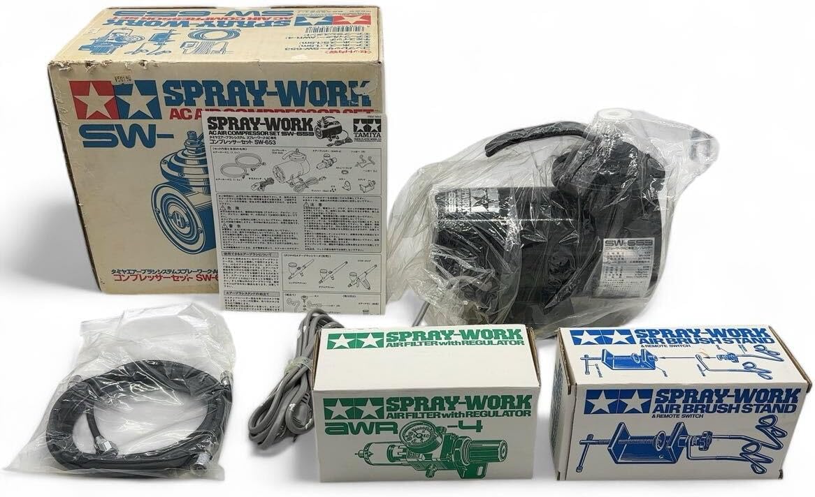 新品未開封　タミヤ　SW-653 当時/TAMIYA タミヤ SW-653 コンプレッサーセット SPRAY-WORK