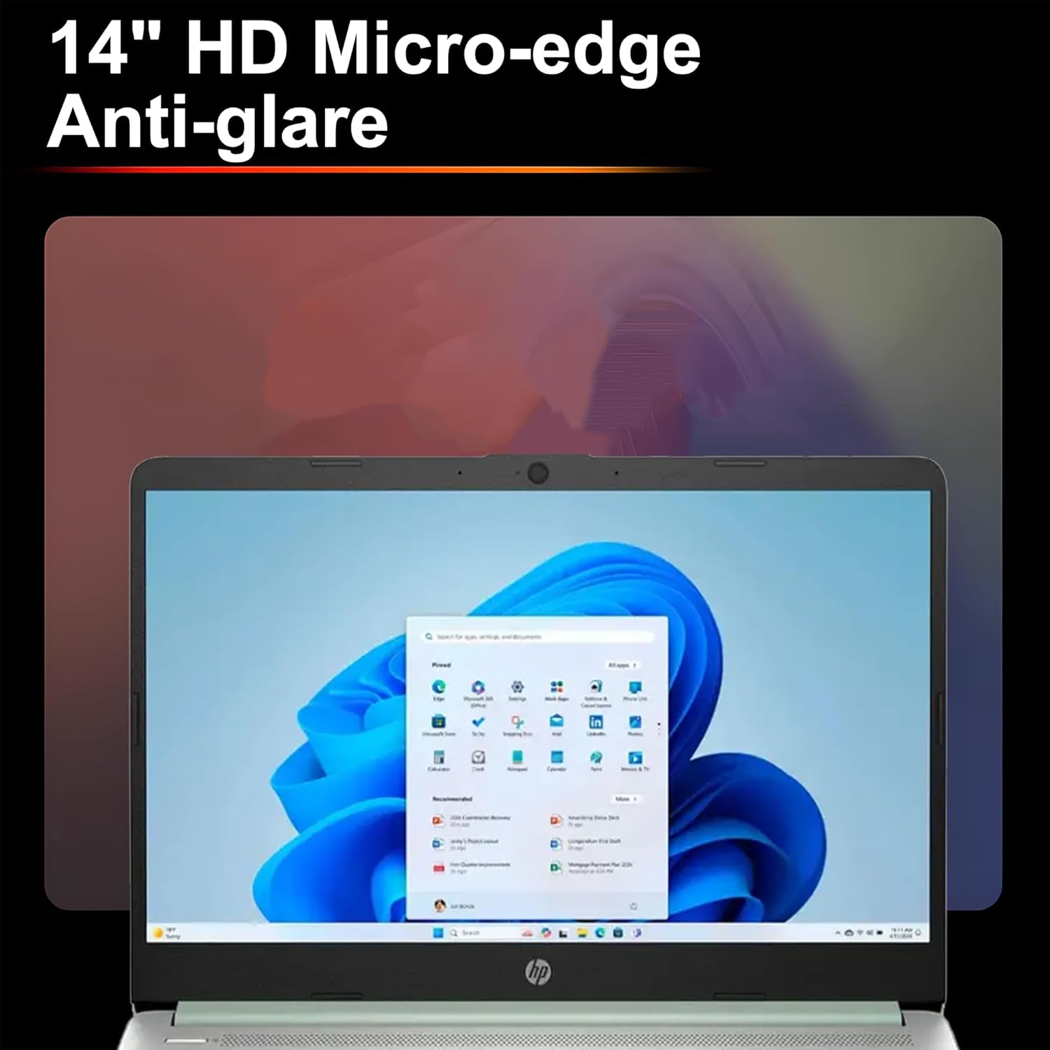 HP 14 Business & Student Portable Laptop 14" HD Anti-Glare Intel Quad-core N150 8GB RAM 192GB Storage (128GB UFS + 64GB SD Card) Type-C Wi-Fi6 Fast Charge Long-Lasting Battery Win11 ICP Accessory