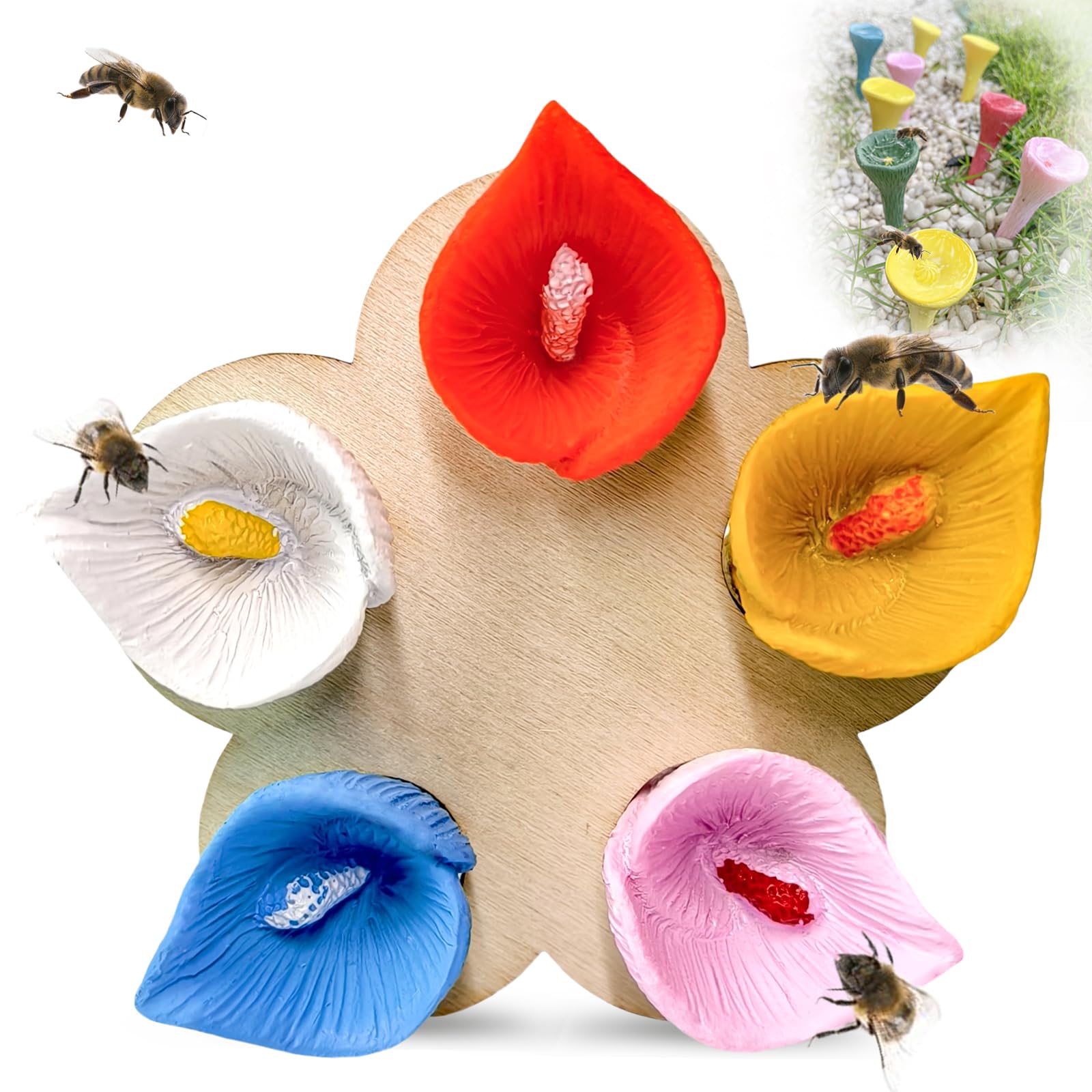 LYINUR Bee Cups for Thirsty Bees Garden, Thirsty Pollinators Need a ...