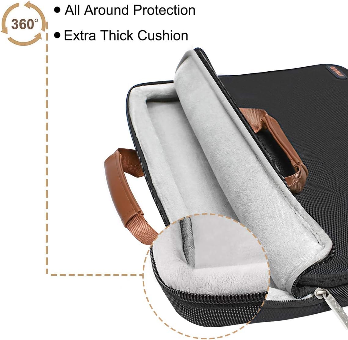One-Day Sale: Up to 50% Off MOSISO 360 Protective Laptop Shoulder Bag Compatible with MacBook Pro/Air 13 inch, 13-13.3 inch Notebook Computer, Briefcase Sleeve with Back Trolley Belt, Black