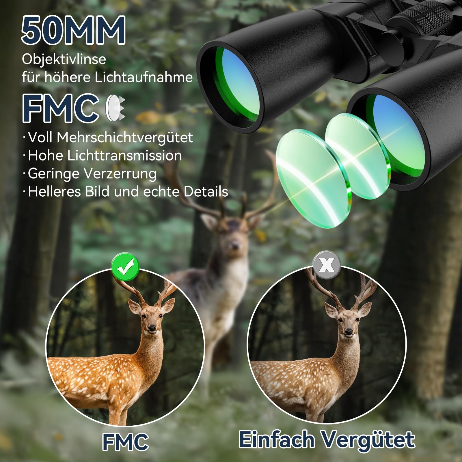 Prismáticos con zoom de alta potencia de 10-30 x 50 para adultos, prismáticos profesionales militares HD con prisma BAK4/lente FMC/visión grande/impermeable/visión nocturna con poca luz para