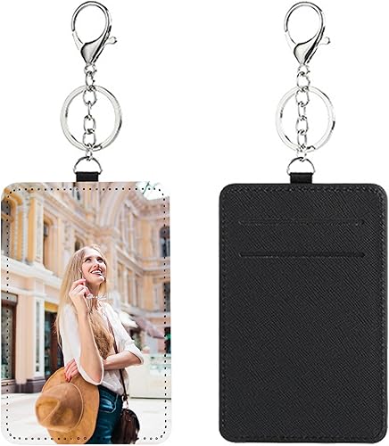 Miniatura 5 de Personalized card holder for women, slim leather card holder wallet coin wallet with keychain
