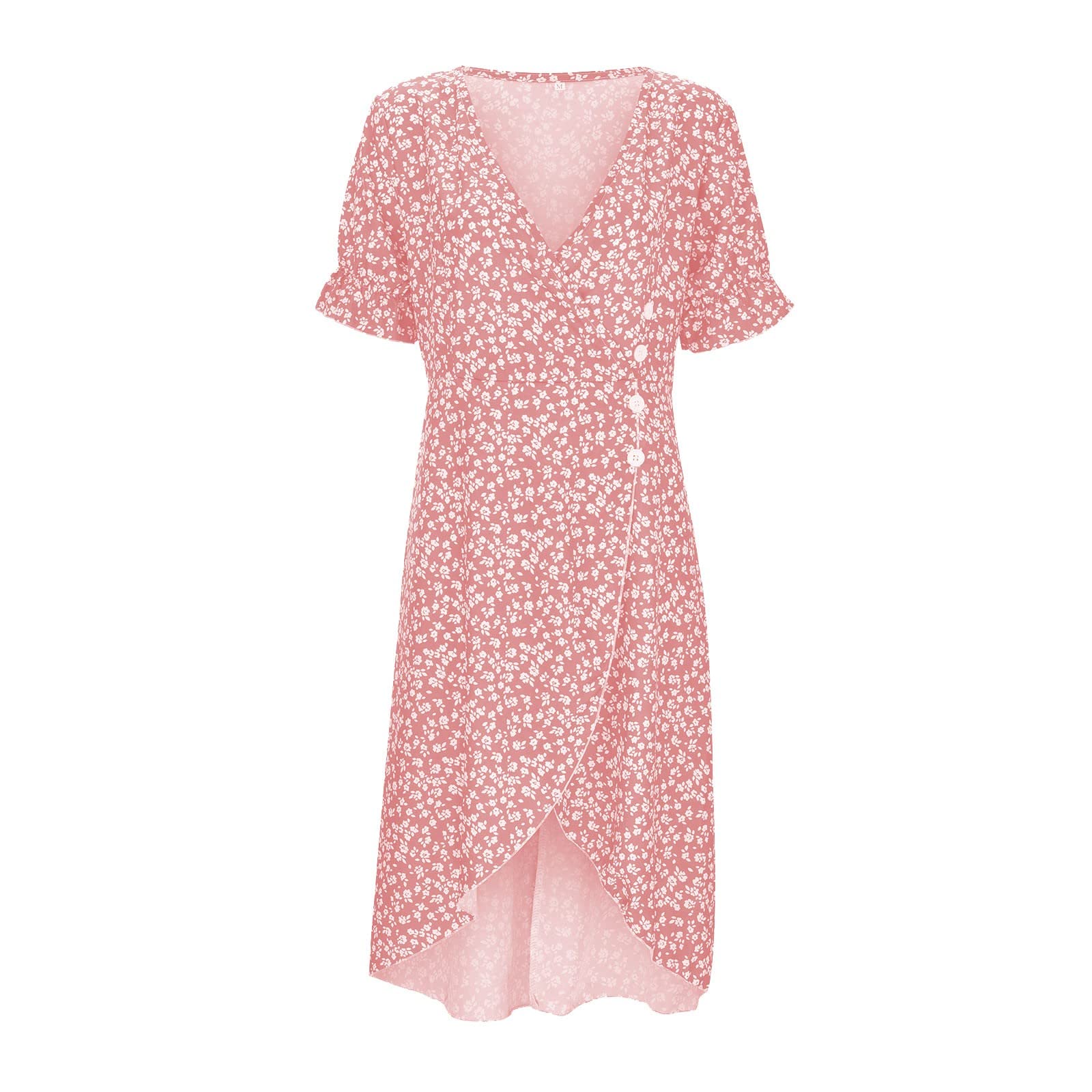 NNGOTD Robe Femme Ete Longue Tenue décontractée avec Short intégré élégante Robe à col en V à Manches volantées Dentelle Jacquard Couleur Unie Robe Ample avec Poches Robe Longue Femme Chic et Elegant