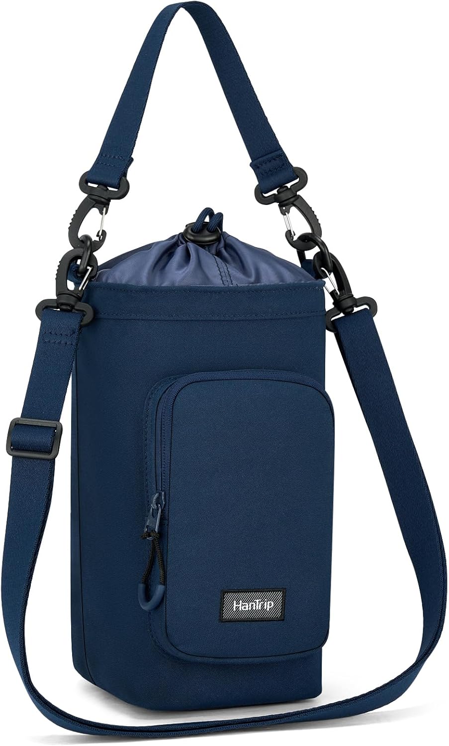 HanTrip Insulated Water Bottle Carrier Bag with Strap Phone Pocket for 25/32/40/64 oz Tumbler Cup, Water Bottle Holder