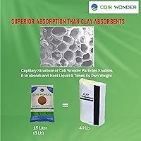 Vista 4 de 3-en-1 absorbente de aceite, endurecedor de pintura y compuesto para barrer – 15L (5.3 lb) – Absorbe 10 cuartos de galón de aceite, solidifica 33