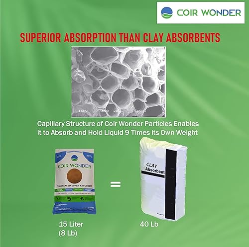 Miniatura 4 de 3-en-1 absorbente de aceite, endurecedor de pintura y compuesto para barrer  15L (5.3 lb)  Absorbe 10 cuartos de galón de aceite, solidifica 33