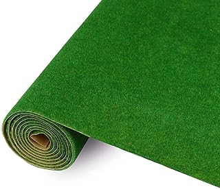 CP137 Artificial Model Grass Mat Trains Green 40x100cm or 15.7'' x 39'' for Decoration Craft Scen...