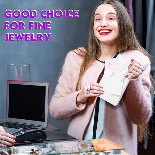 Miniatura 5 de Paquete de 100 mini bolsas de regalo a granel, 4 bolsas de papel de 2.75 x 4.5 pulgadas con etiquetas de regalo, bolsas de regalo de papel extra