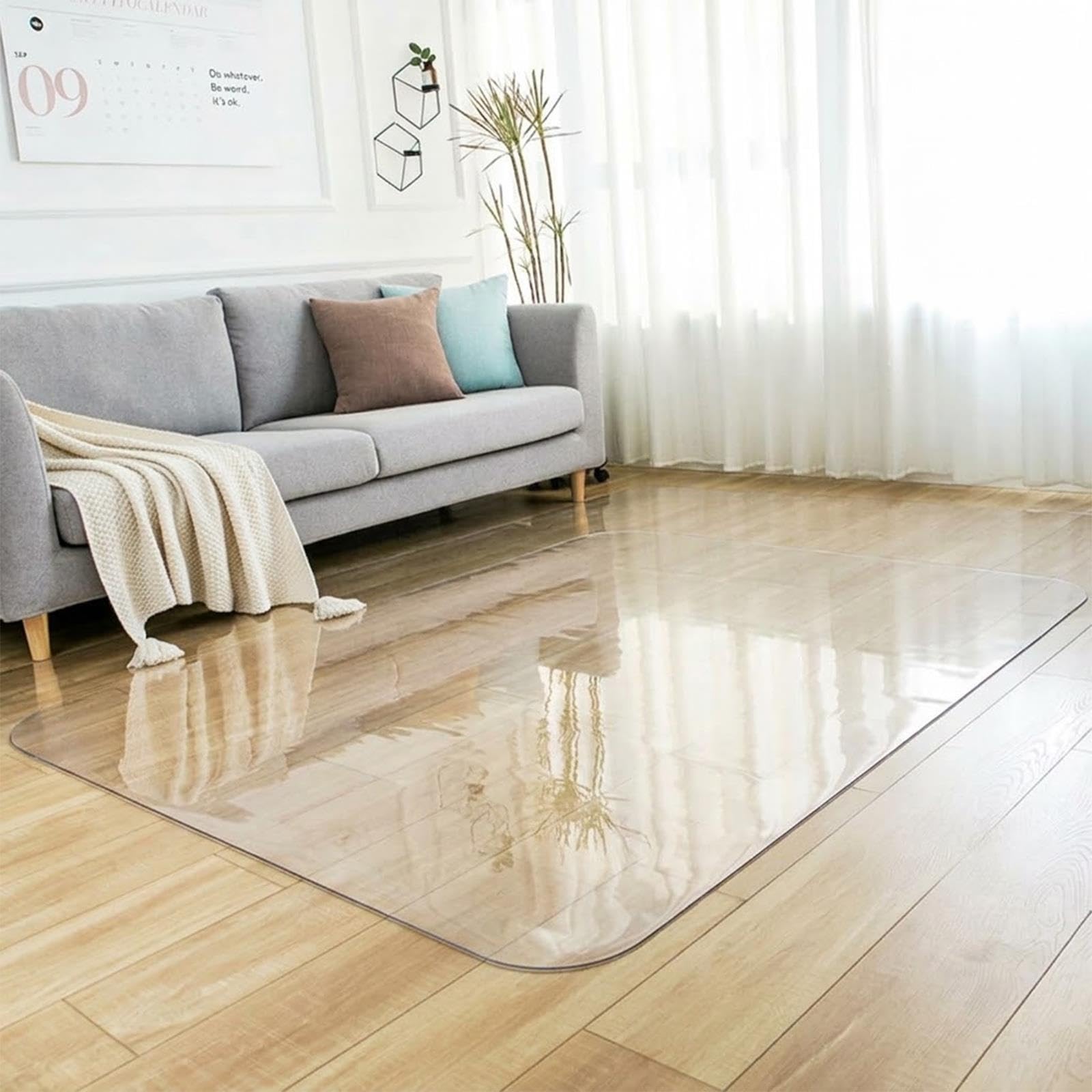 Transparent Tapis De Sol Plaque De Cristal, Protecteur PVC De Verre Souple