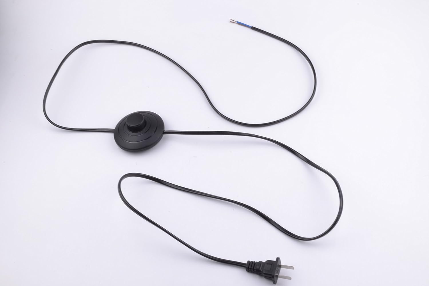 Foot Pedal Push Switch Inline Lamp Light On-off Control Footswitch with Wire Plug (Black)