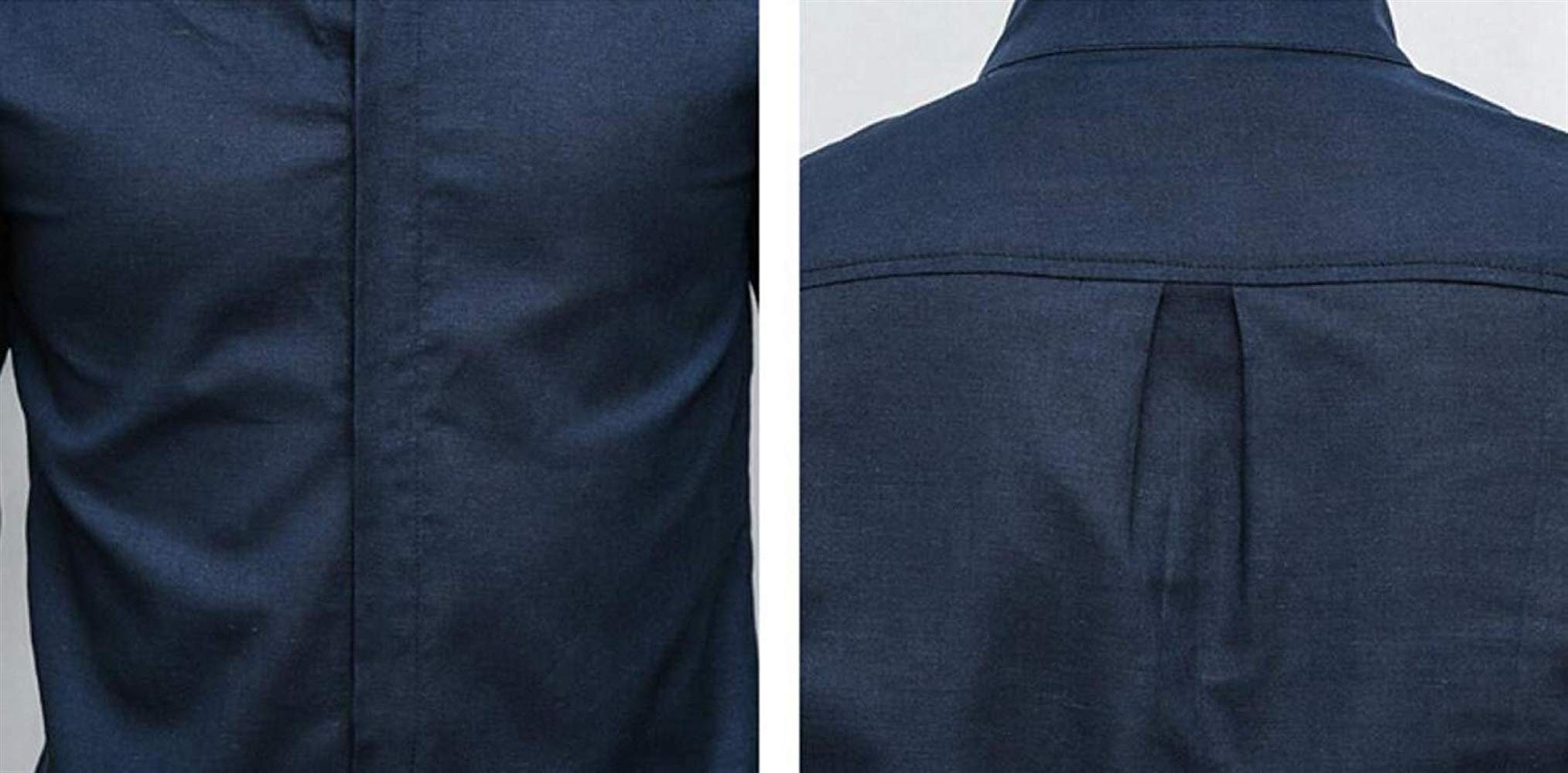 Bawełniane koszule męskie Slim Basic Materiał Fit Topy Długi Rękaw Kołnierzyk Guzik Kołnierzyk Kołnierzyk Dół Koszula Bluzka Koszula, czarny, L