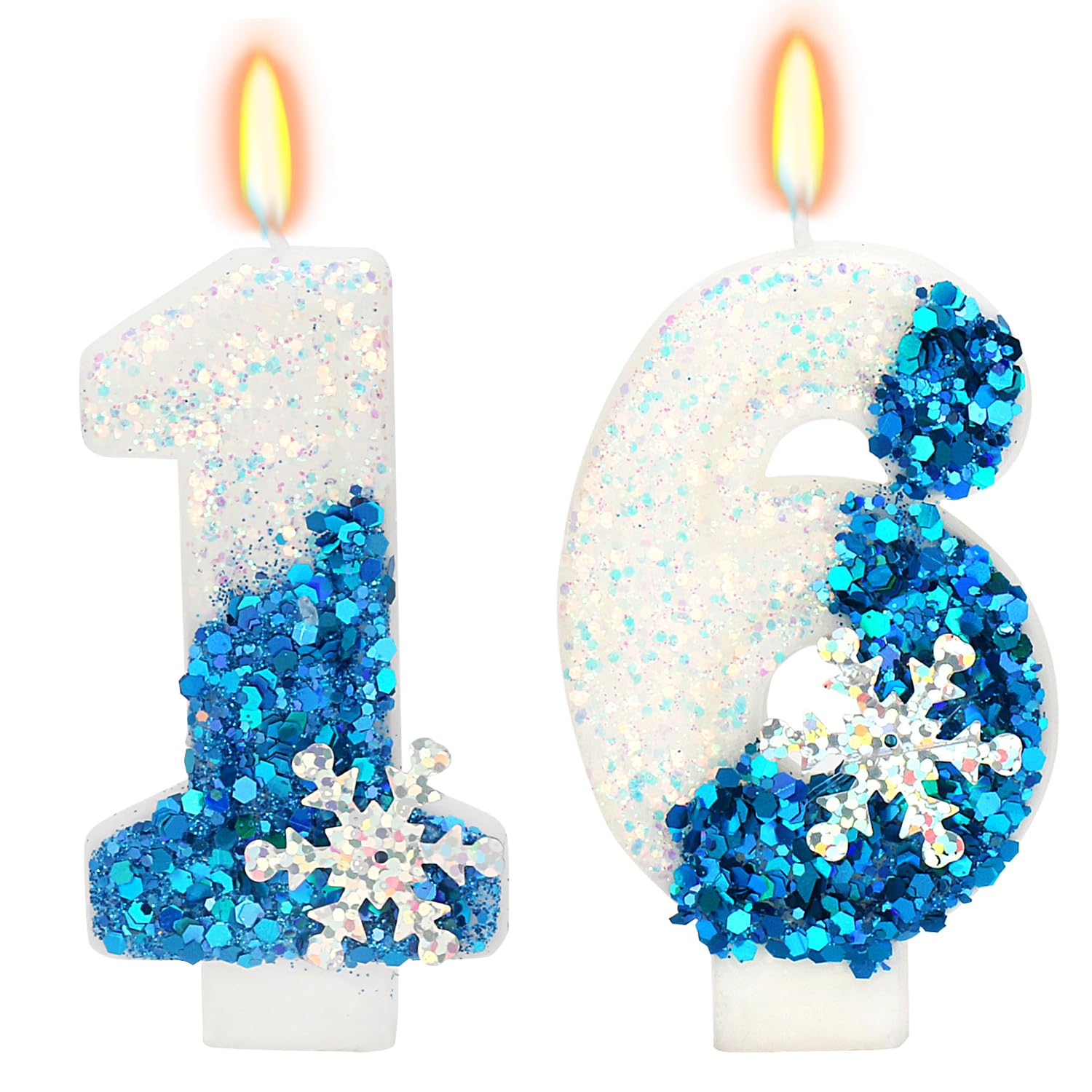 Frozen Birthday Candles - Snowflake Party Decorations -7