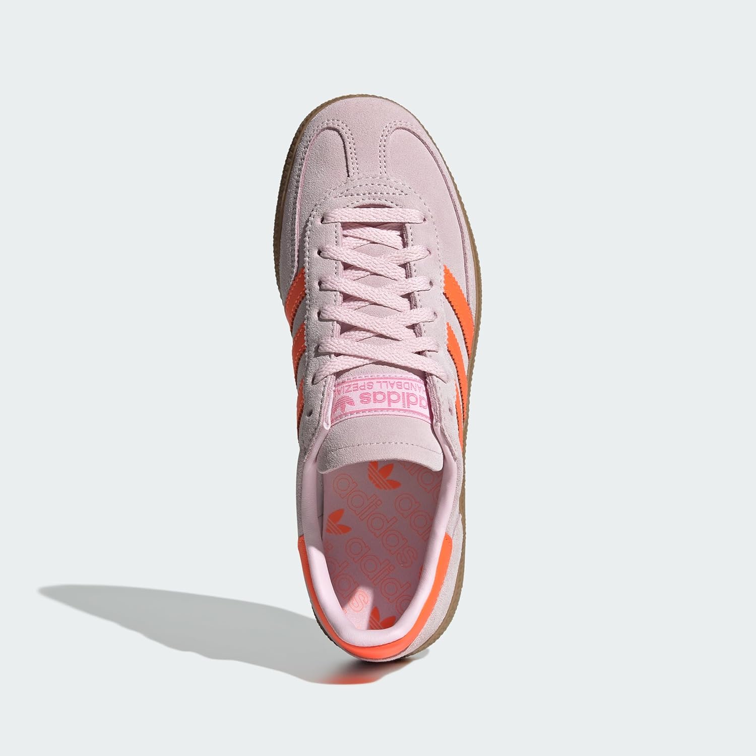 adidas Handball Spezial Women's Shoes, Clear Pink/Solar Orange/Gum, Size 6.5