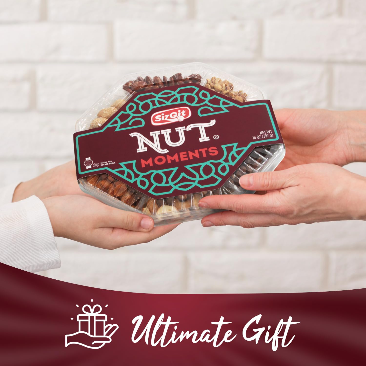 Easter Nut Gift Baskets, 14oz Mixed Nut Gift Box of 7 Sectional Platter, Ideal Nut Assortment for Holidays, Birthdays, Celebrations, Anniversaries, Corporate Occasions and Everyday Snacking