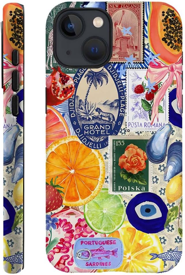 Generic Compatible with for iPhone 13,Fruit Lemon European Summer Collage Phone Case for Girl Women Boy Men,Scratch Resistant Shockproof Cover Case for iPhone 13