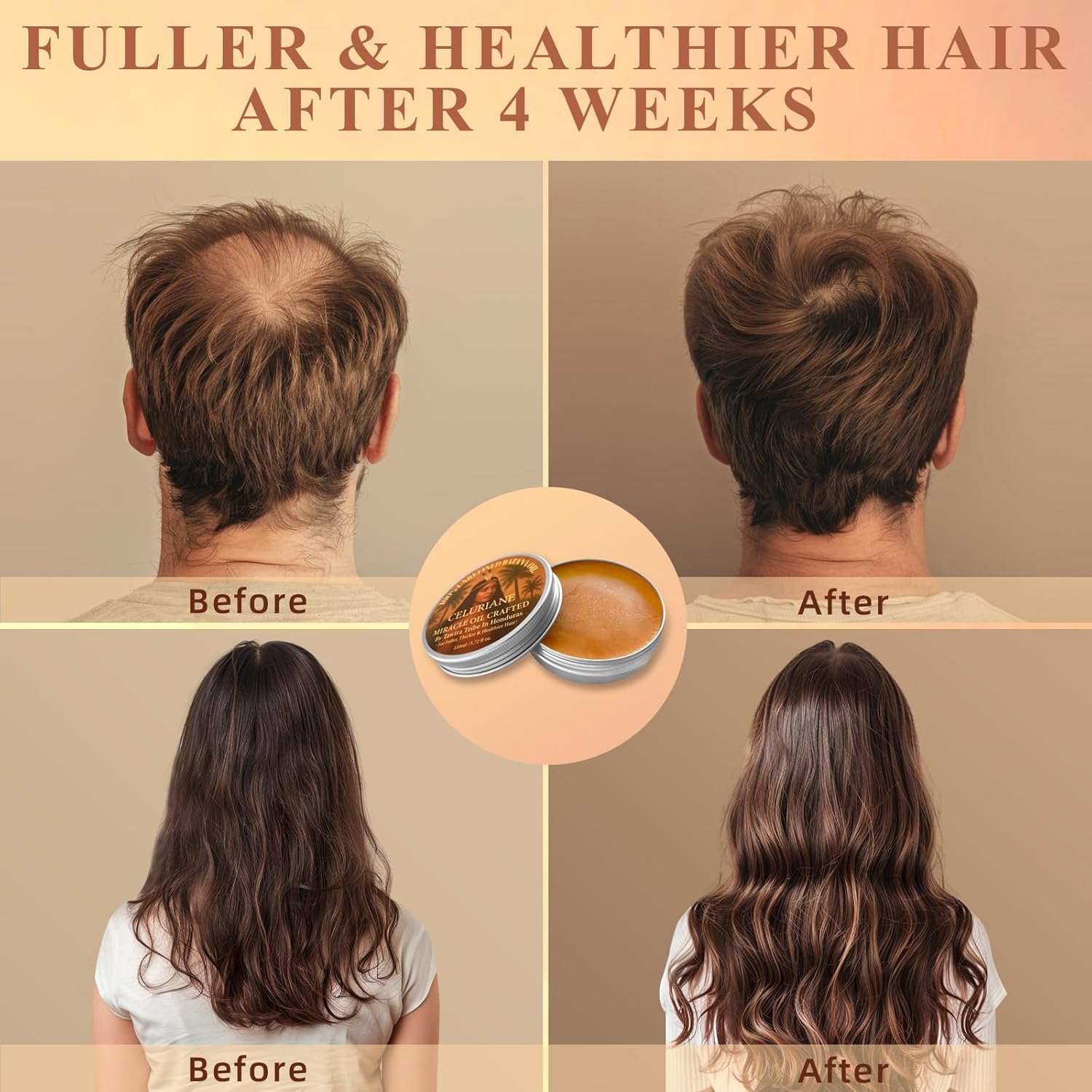 100% Raw Batana Oil for Hair Growth from Honduras, Aceite De Batana Natural Hair Growth Oil for Fuller, Thicker & Healthier Hair 3.72 Fl Oz. - Image 5