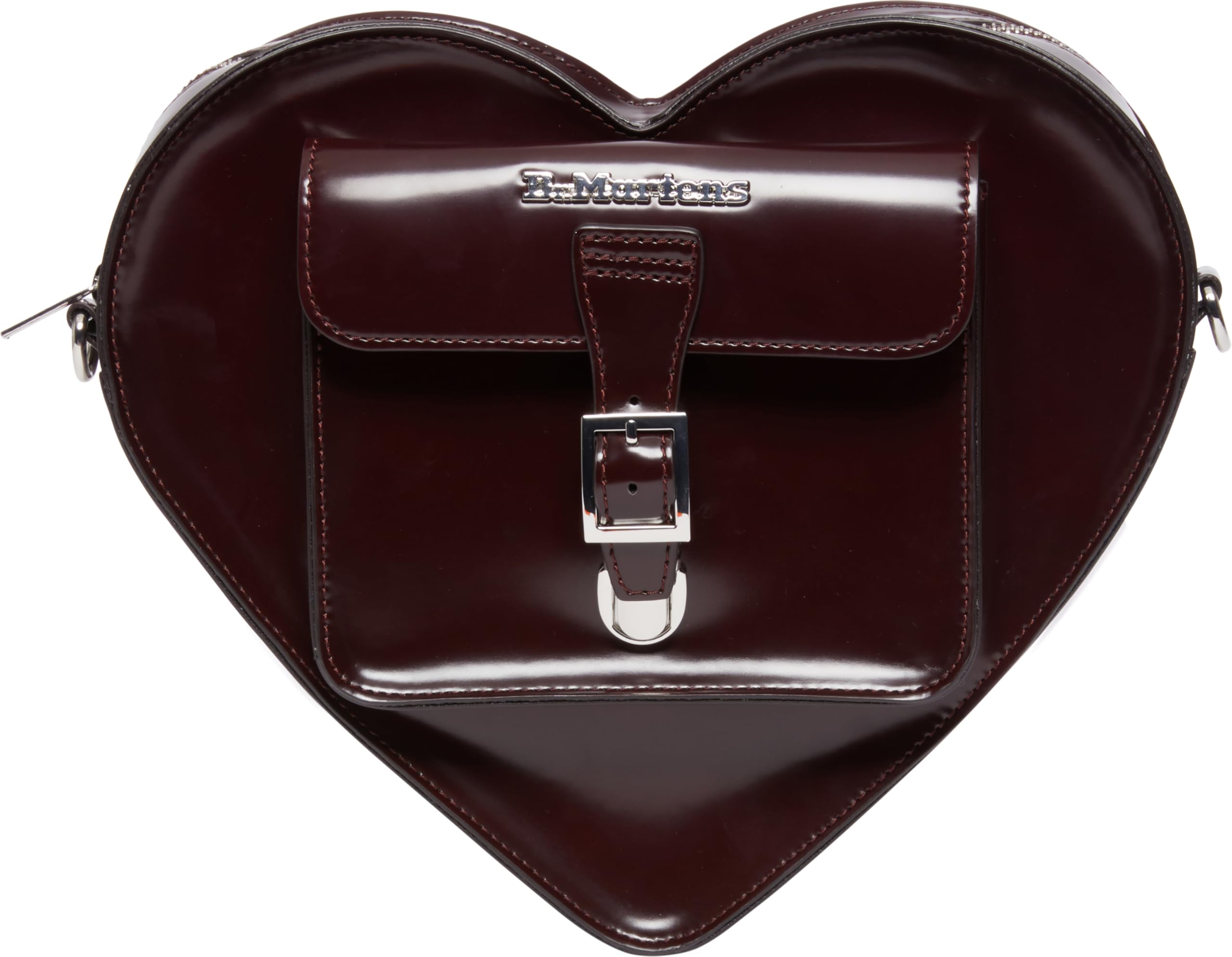 Dr. Martens Heart Backpack, Cherry Red Oxford Rub Off Leather
