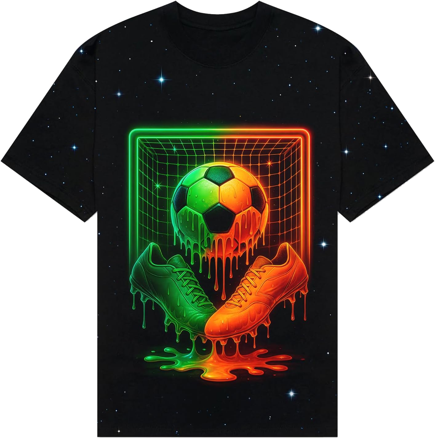 Sports Drip Gift Shirt Neon Unisex Crewneck Short Sleeve Double Sided Print Unique Eye Catching Streetwear Gameday