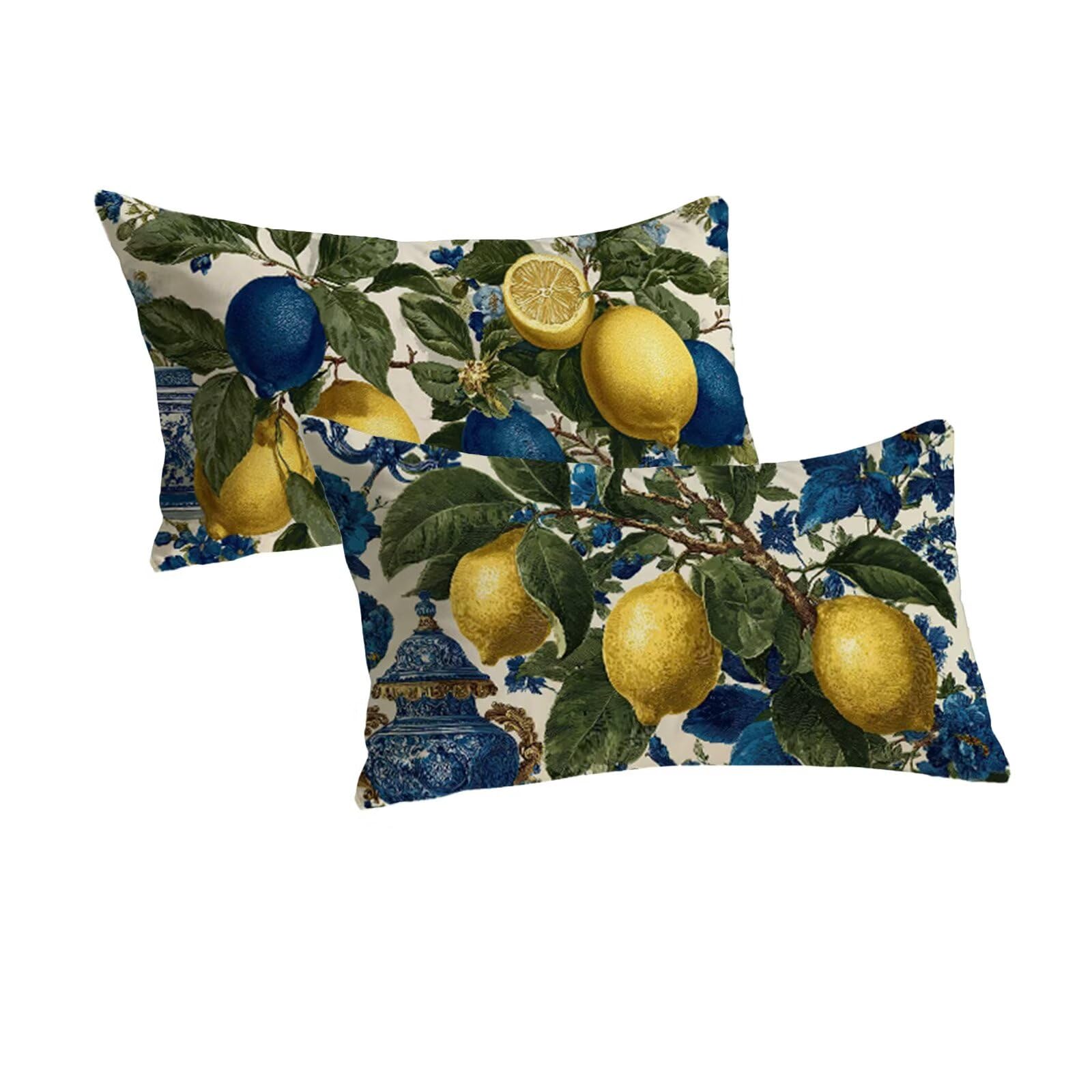 Housse coussin 50x70cm imperméable jaune pour protéger vos oreillers sur la terrasse