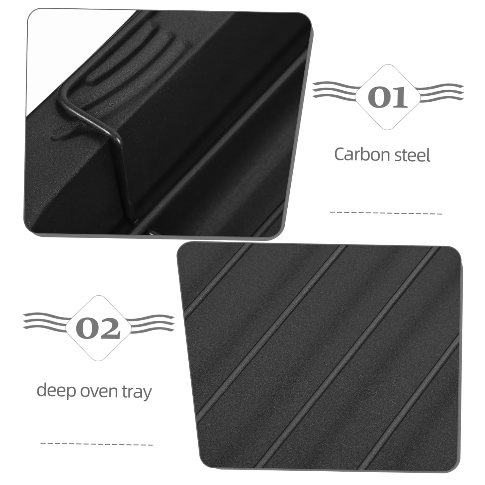 Alipis Moule à Pâtisserie Profond Moule à Gâteau Rectangulaire Plaque de Cuisson Réutilisable pour Biscuits et Desserts