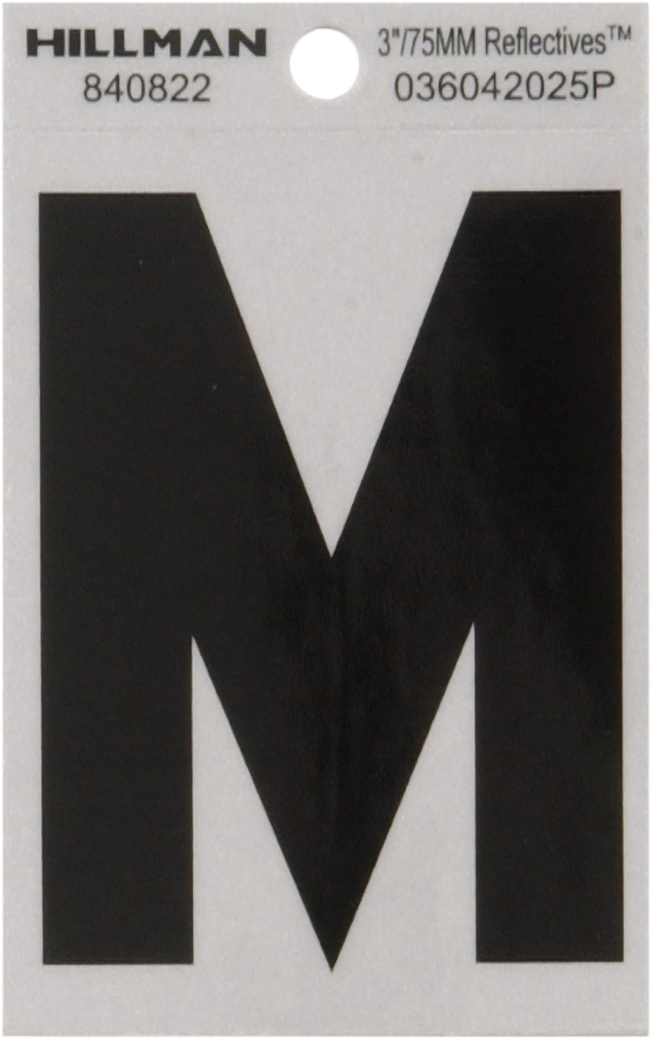 Hillman 840778 3" Black and Silver Reflective Poly-Film Adhesive Number 0