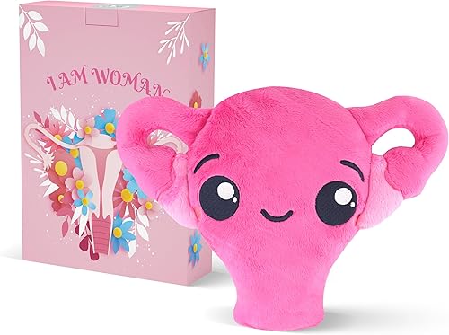 Miniatura 3 de Peluche de útero, almohadilla térmica para calambres menstruales, regalos de histerectomía, regalos para ginecólogos, regalo poscirugía, educación