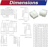Vista 6 de Molex 5557 - Kit de conectores de extensión macho y hembra de 0.165 in con cables preprensados prémium de 20 AWG, Molex Mini-Fit Jr de doble fila