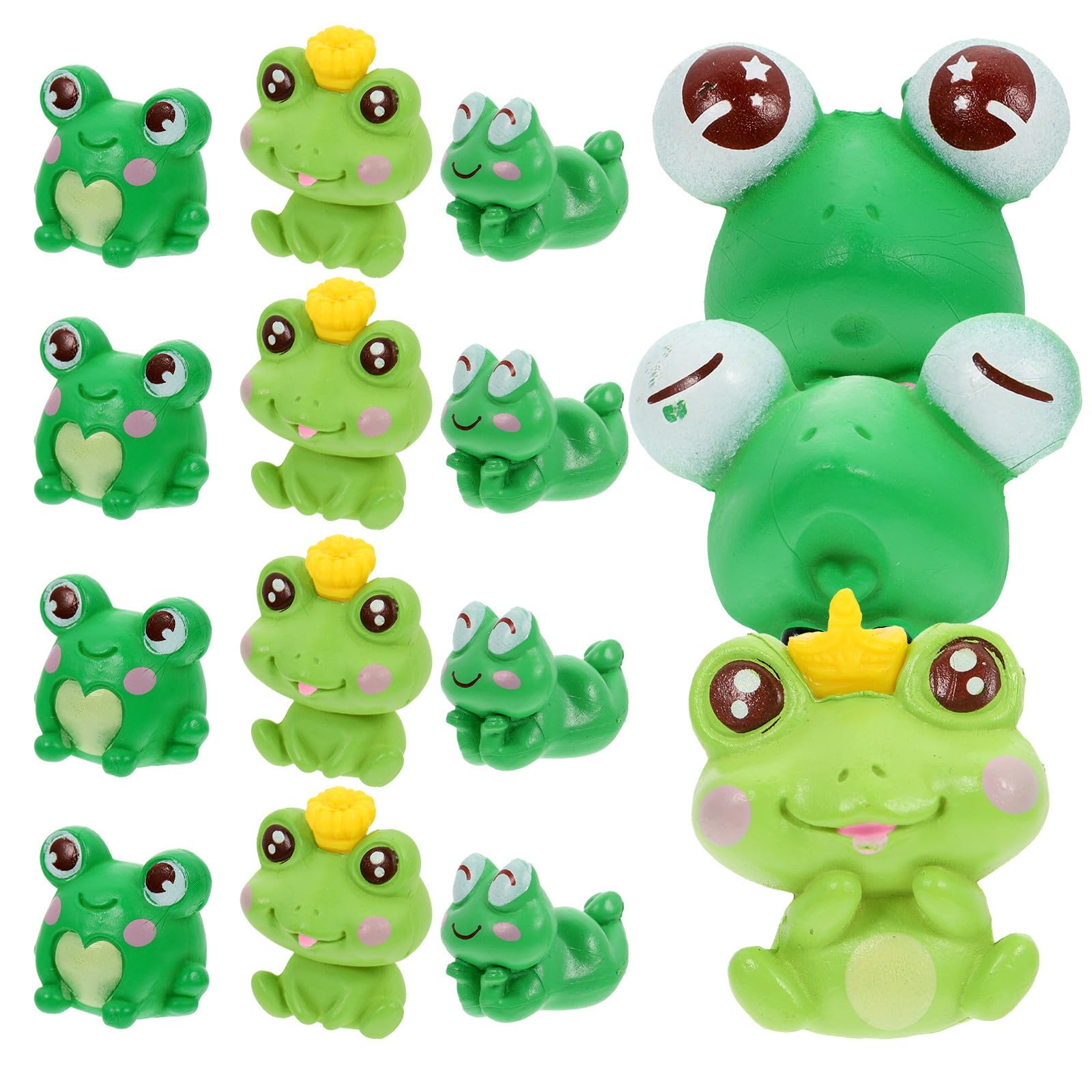36 ranas en miniatura de PVC resistentes para decoración de macetas y manualidades