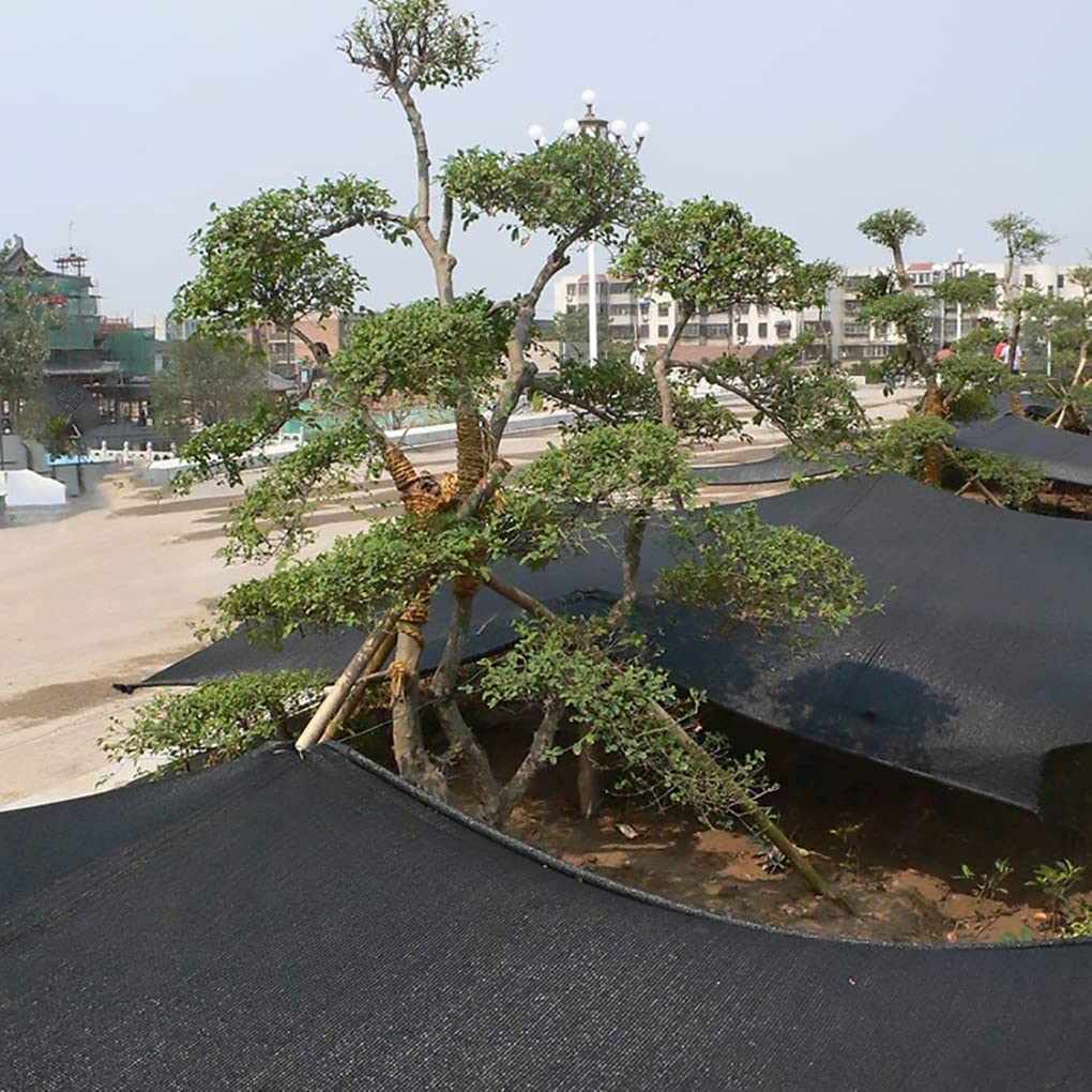 Malla Sombreadora 95% Red Sombra de Malla Solar Sombra Paño Red de Sombra de Privacidad Transpirable para Patio Piscina Jardín, Negra (6×6m(19.68×19.68ft))