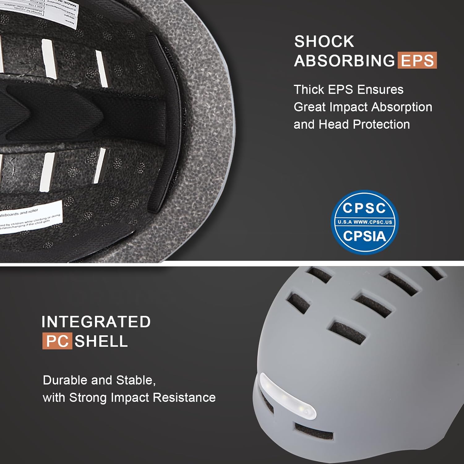 Bike Helmets for Adults - Front and Rear LED Lights Adjustable Bicycle Helmet for Adults Men Women Scooter Helmet for Commuting, Road Biking, Skating, Scooter - Image 2