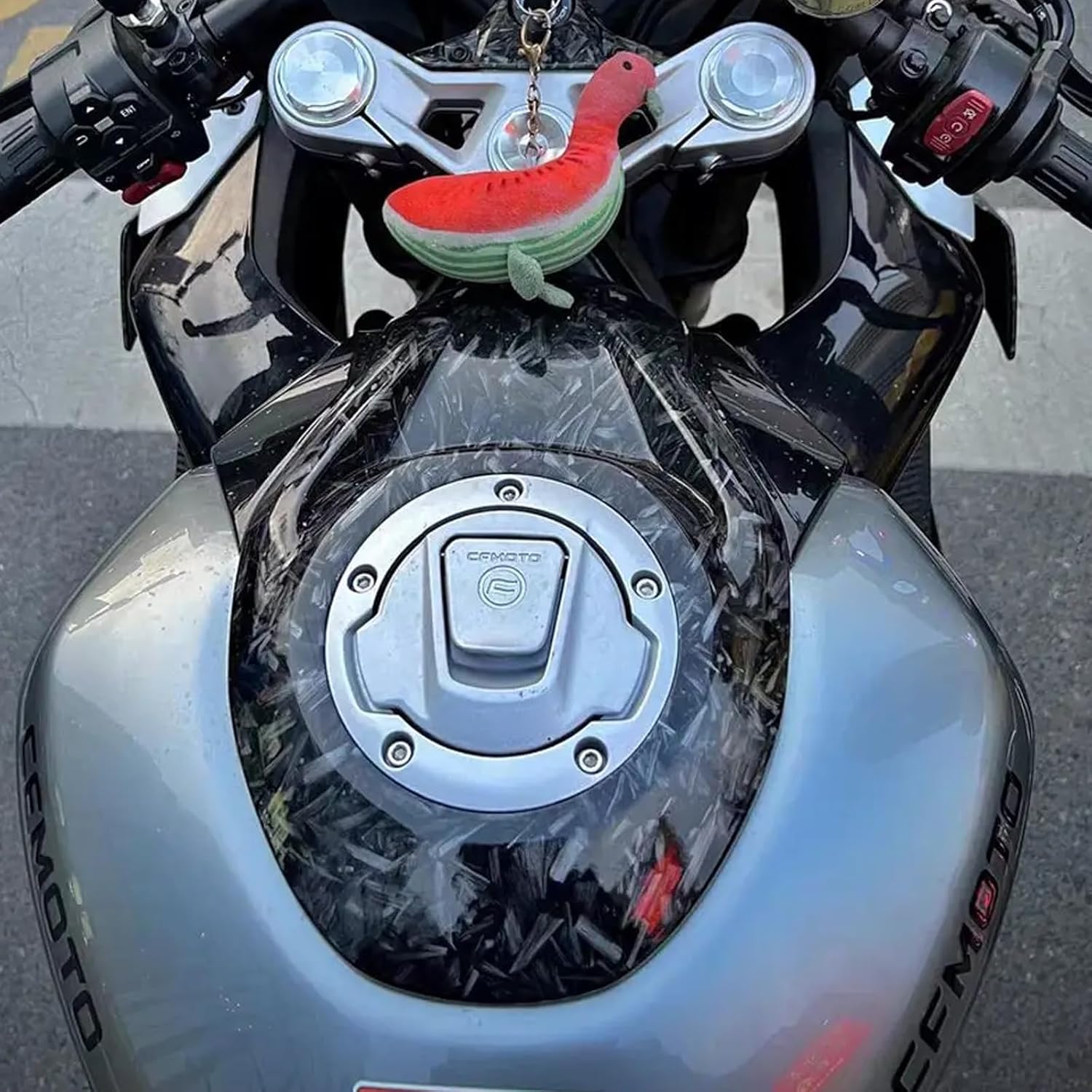 Motorcycle Gas Tank Cover Fairing for CFMOTO 450SS 450SR 450NK 450SR-R 2020-2025, ABS Plastic Decal, Multiple Colors Feul Tank Protector (Marbling Color)