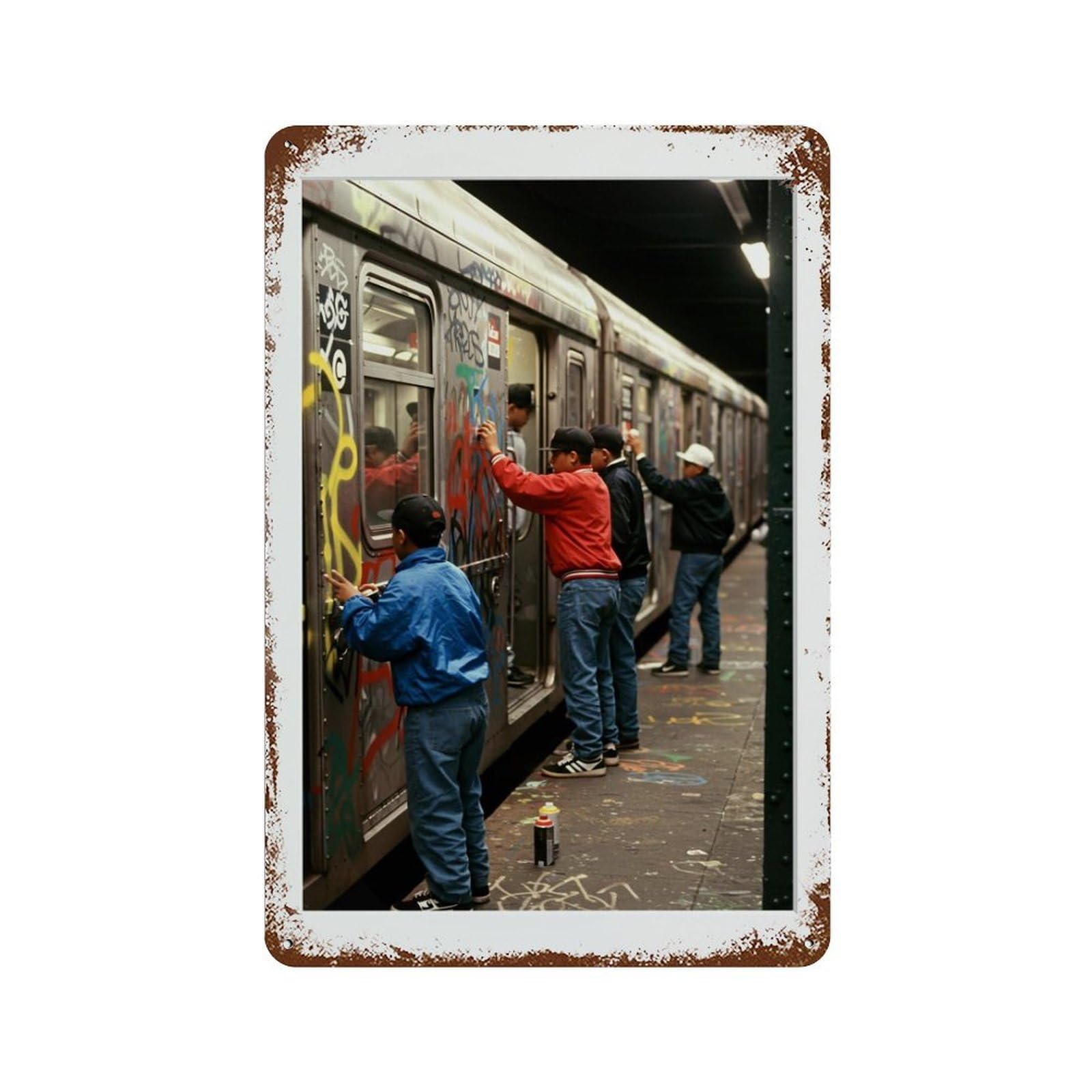 xiaoxiaoshen Graffiti Photography S1 Wall Decor Art Metal Tin Poster Modern Home Decor Art Home Bar Shop Decorations Vintage Sign 30x20cm