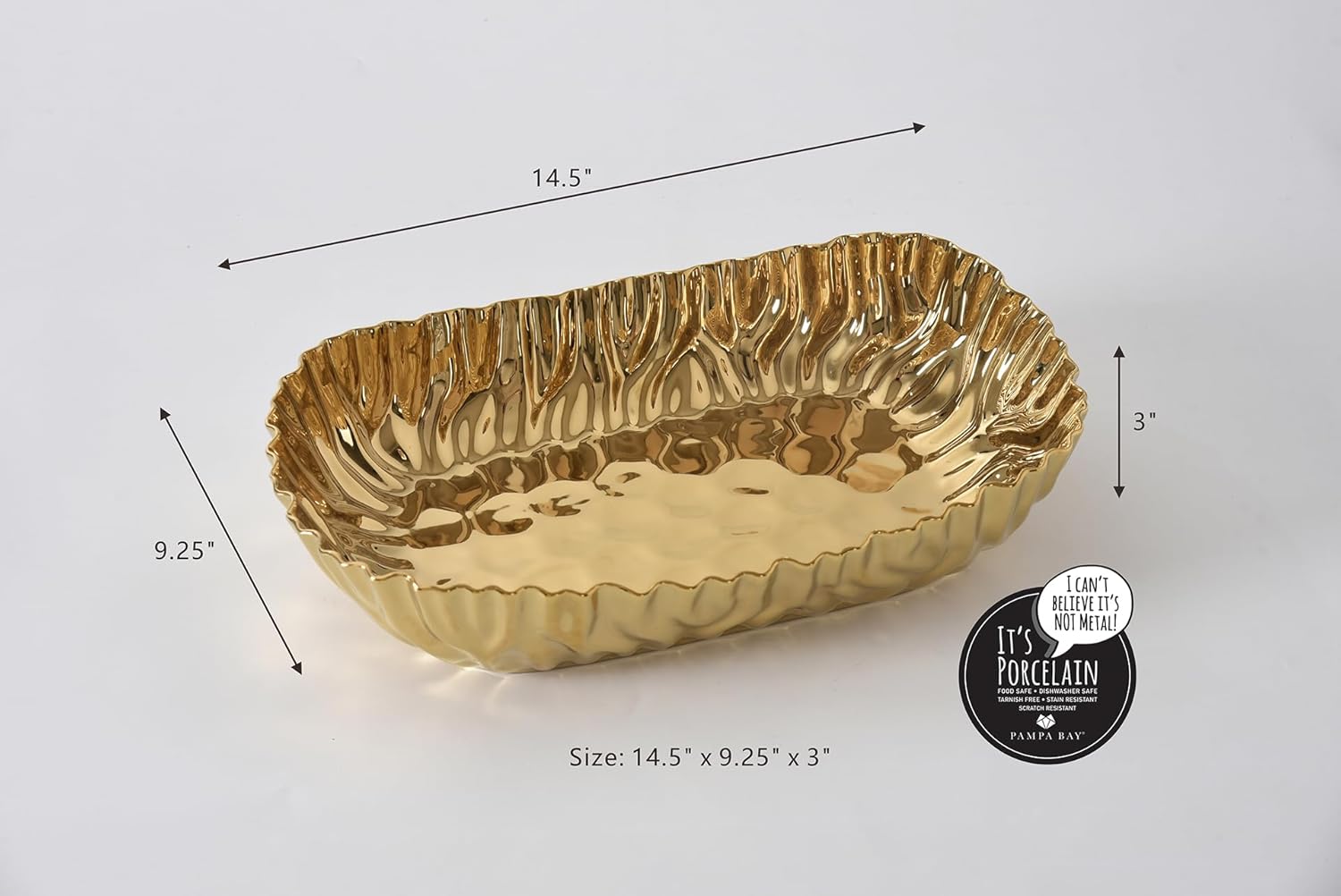 Mascali D’oro, Large Deep Server, 14.5" x 9.25" x 3"