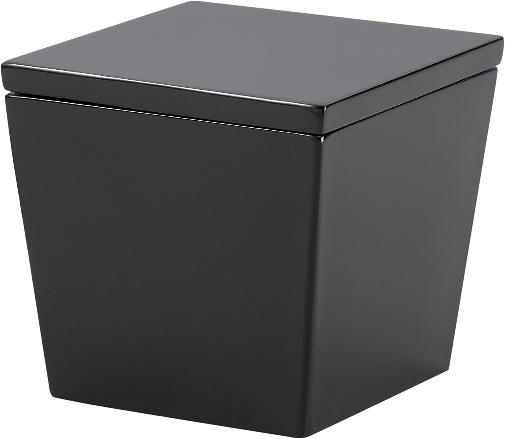 BS‐SPA1B Spa Cotton Container, 3.8 by 4 by 4", Black