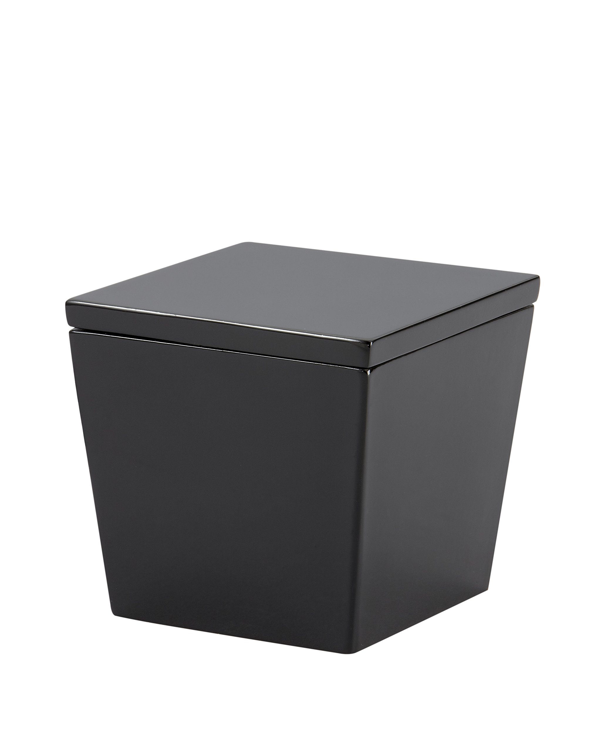 BS‐SPA1B Spa Cotton Container, 3.8 by 4 by 4", Black