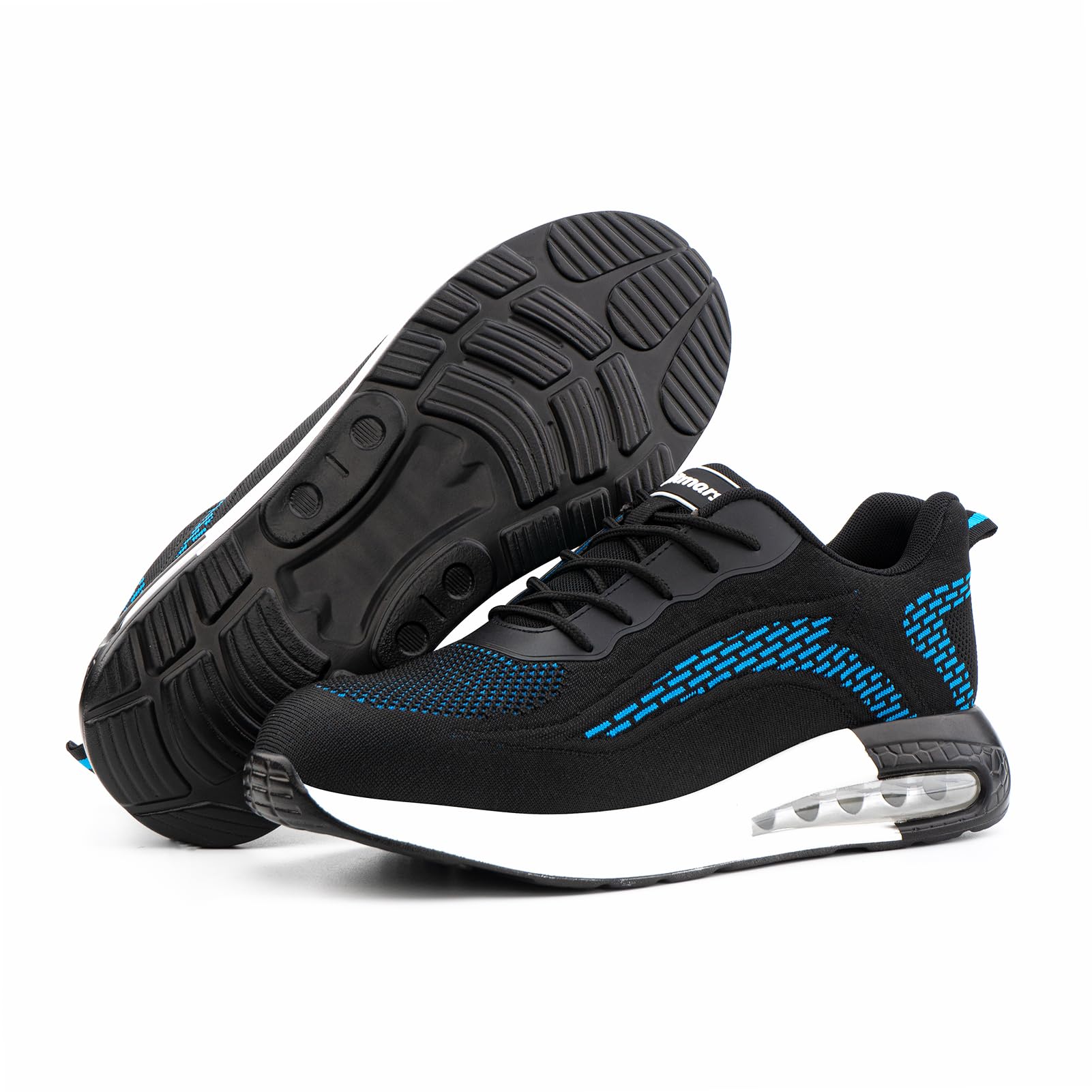 Hitmars Scarpe Antinfortunistiche Uomo Donna Scarpe da Lavoro S3 Safety Shoes S2 Scarpe Lavoro Scarpe da Cantiere Cucina Comode Nero Blu EU36-48